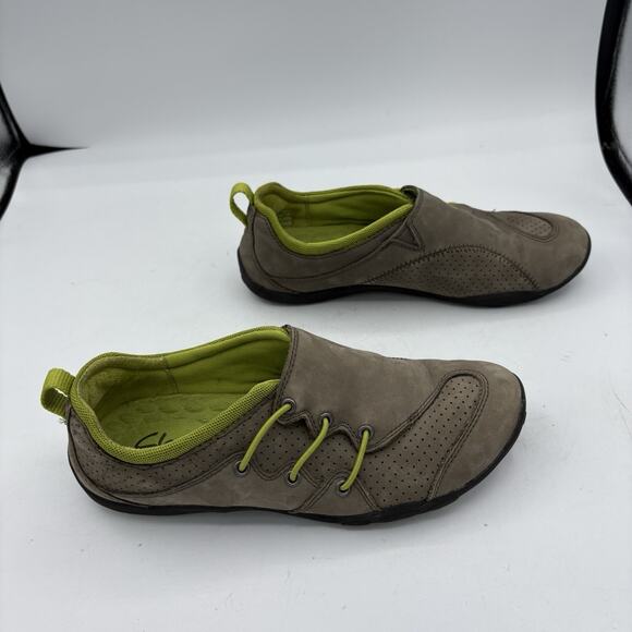 Clarks Privo Comfort Sneakers‎ Womens Size 6 Gray Green Trim Slip On Outdoor - Picture 8 of 10